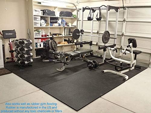American Floor Mats - Heavy Duty Stall Tiles - Stable/Horse Flooring - Thick, Durable Rubber Solid Black 6 Border Tiles 3/4" Thick Expansion Set