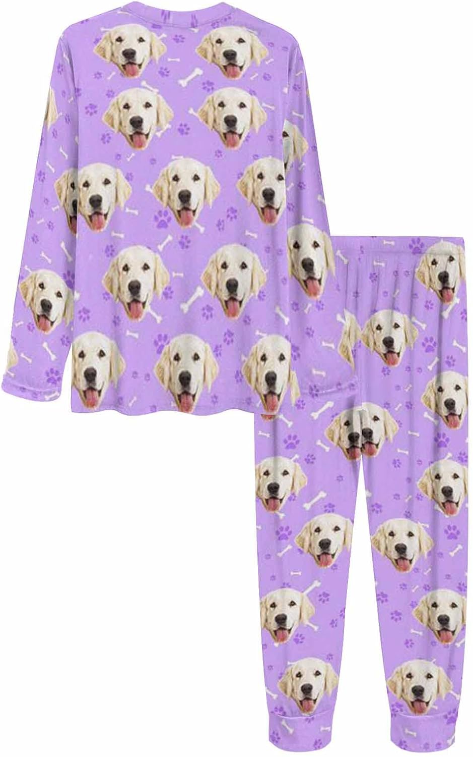 MyPupSocks Custom Face Pajamas Sets for Women, Personalized Photo Sleepwear XS-XXL