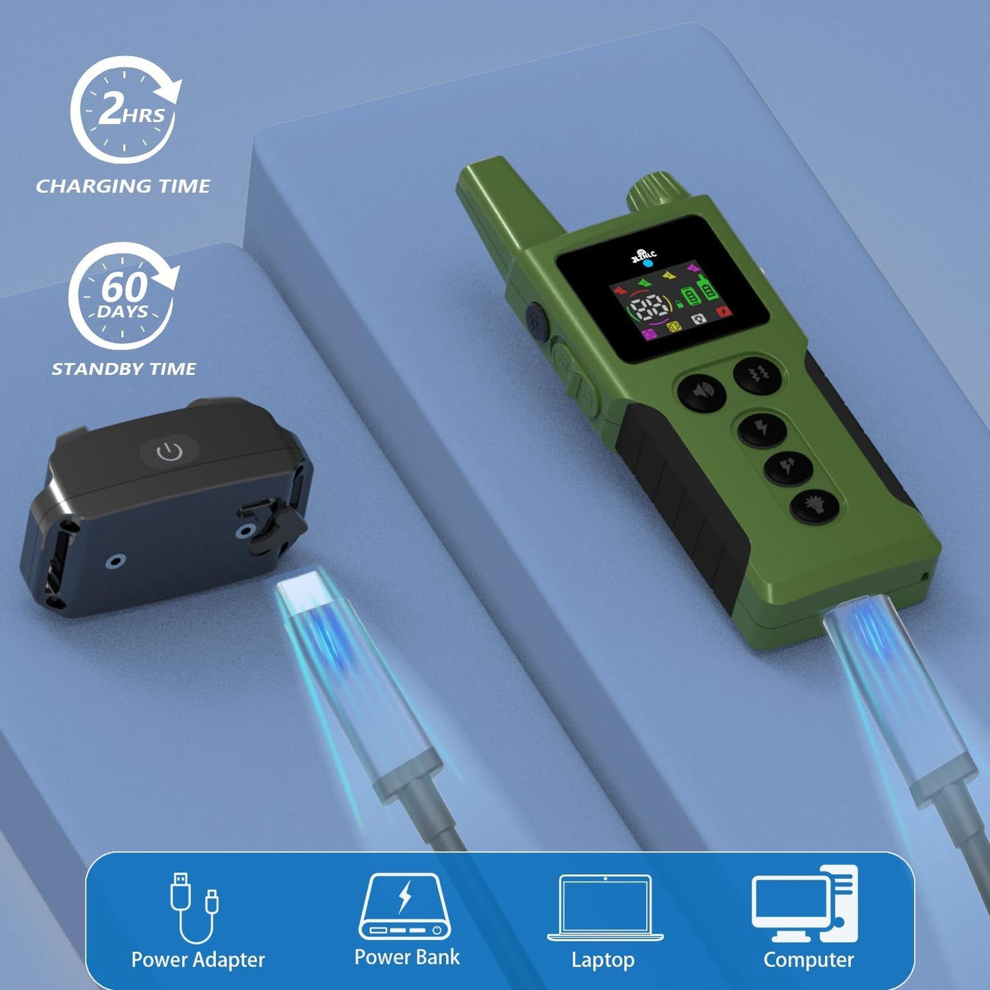 Dog Training Collar with Remote 4200FT - Shock Collar for Barking Control, 4 Modes(Beep/Vibe/Static), IPX7 Waterproof for Swimming, 30-Day Rechargeable Battery, Adjustable for Small to XL Dogs