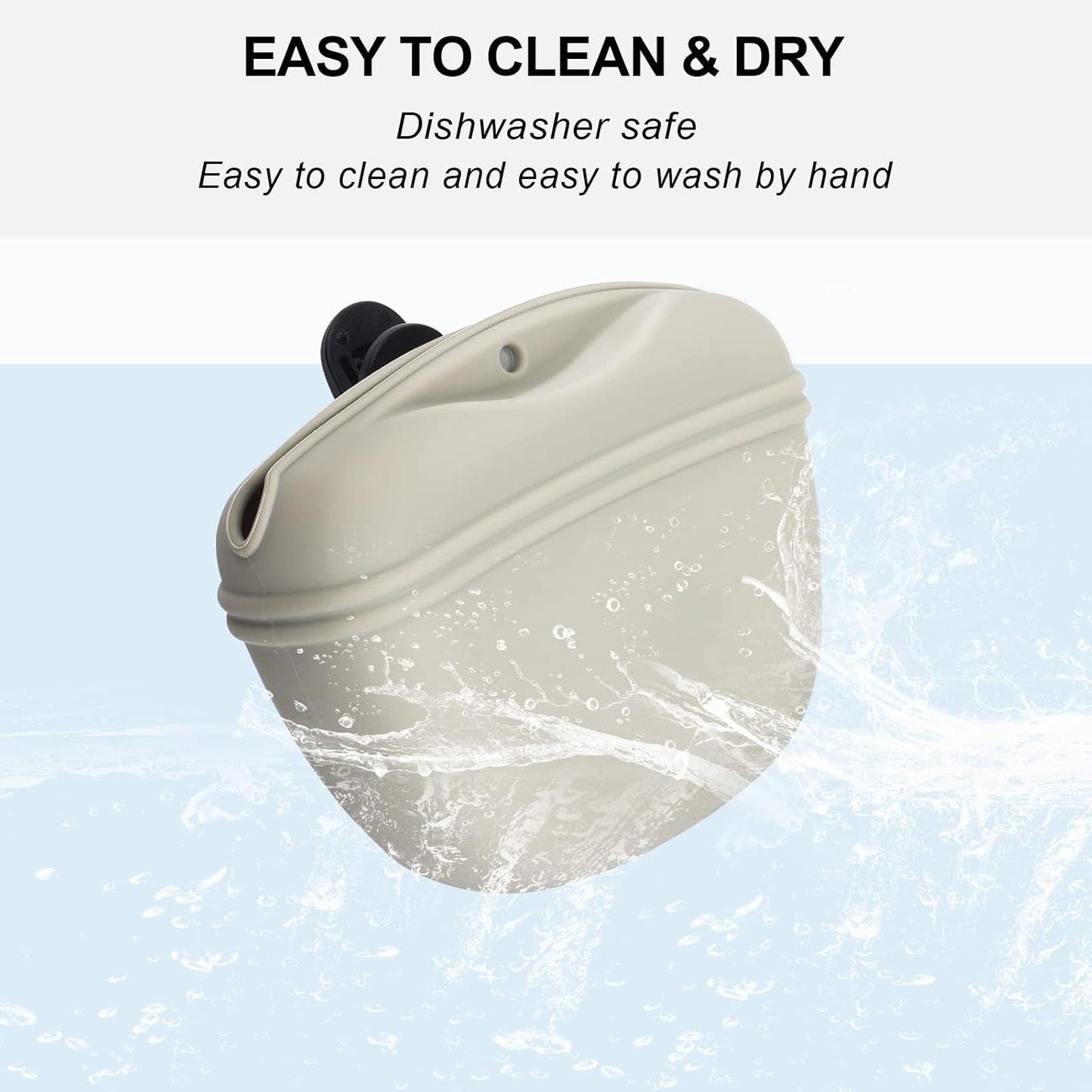 Left&Right Dog Clicker Training Kit,Silicone Dog Training Treat Pouch and Dog Clickers,Dog Treat Bag with Clicker Training for Dogs,Pet Treat Bag with Magnetic Buckle Closing and Waist Clip,Beige