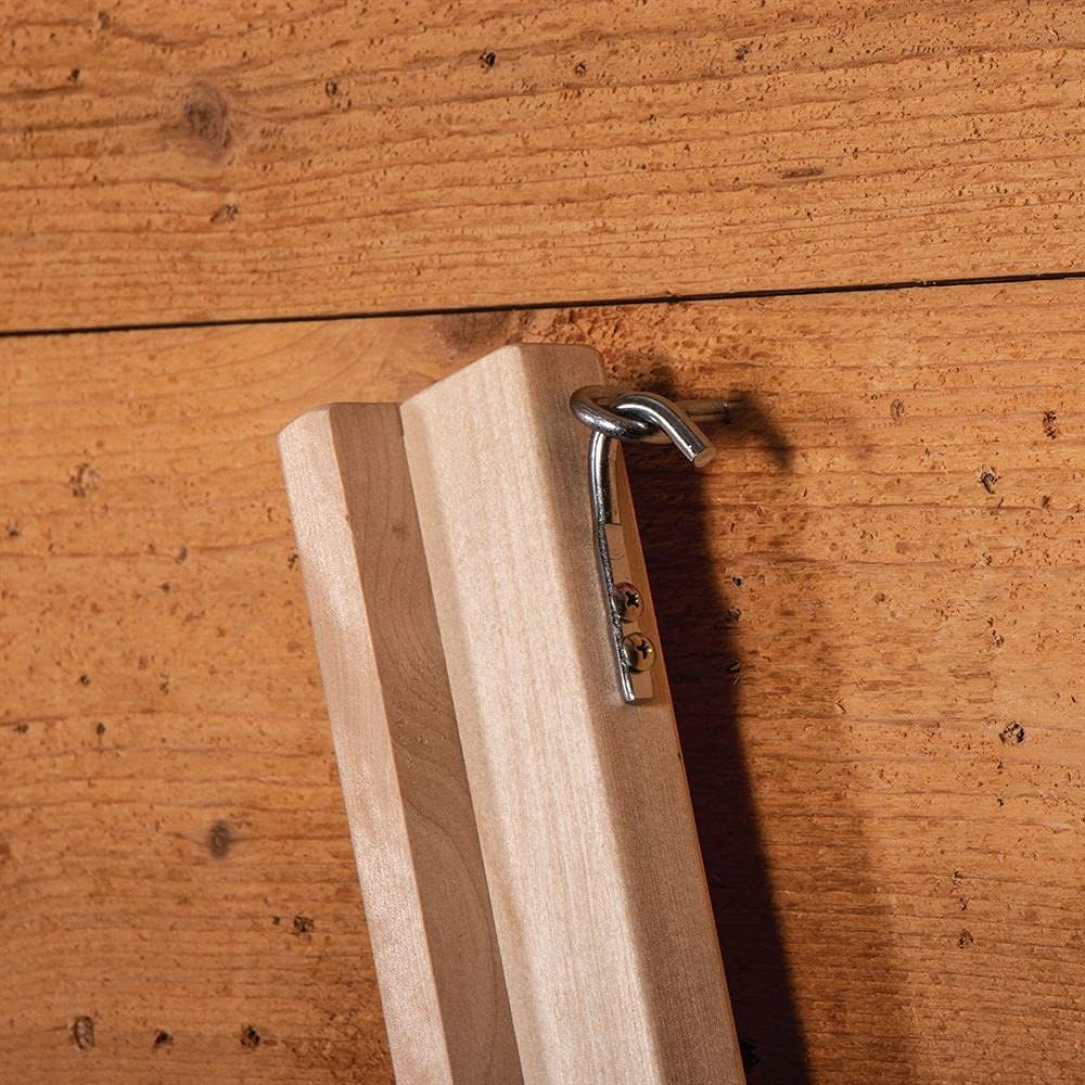 Collapsible Wooden English Saddle Rack | 18" Length | Easy to Mount | Folds Down Not Used | Fits Shorter Skirted Western Horse Saddles | Natural Pine Finish