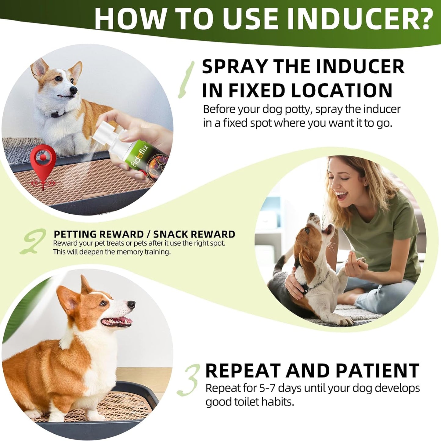 Dog Potty Training Spray for Dogs and Puppies - Go Here Attractant Spray to Pee and Poop in One Spot,Safe & Effective Puppy Pee Spray Indoor & Outdoor-Dog Training & Housebreaking Aid -100ml