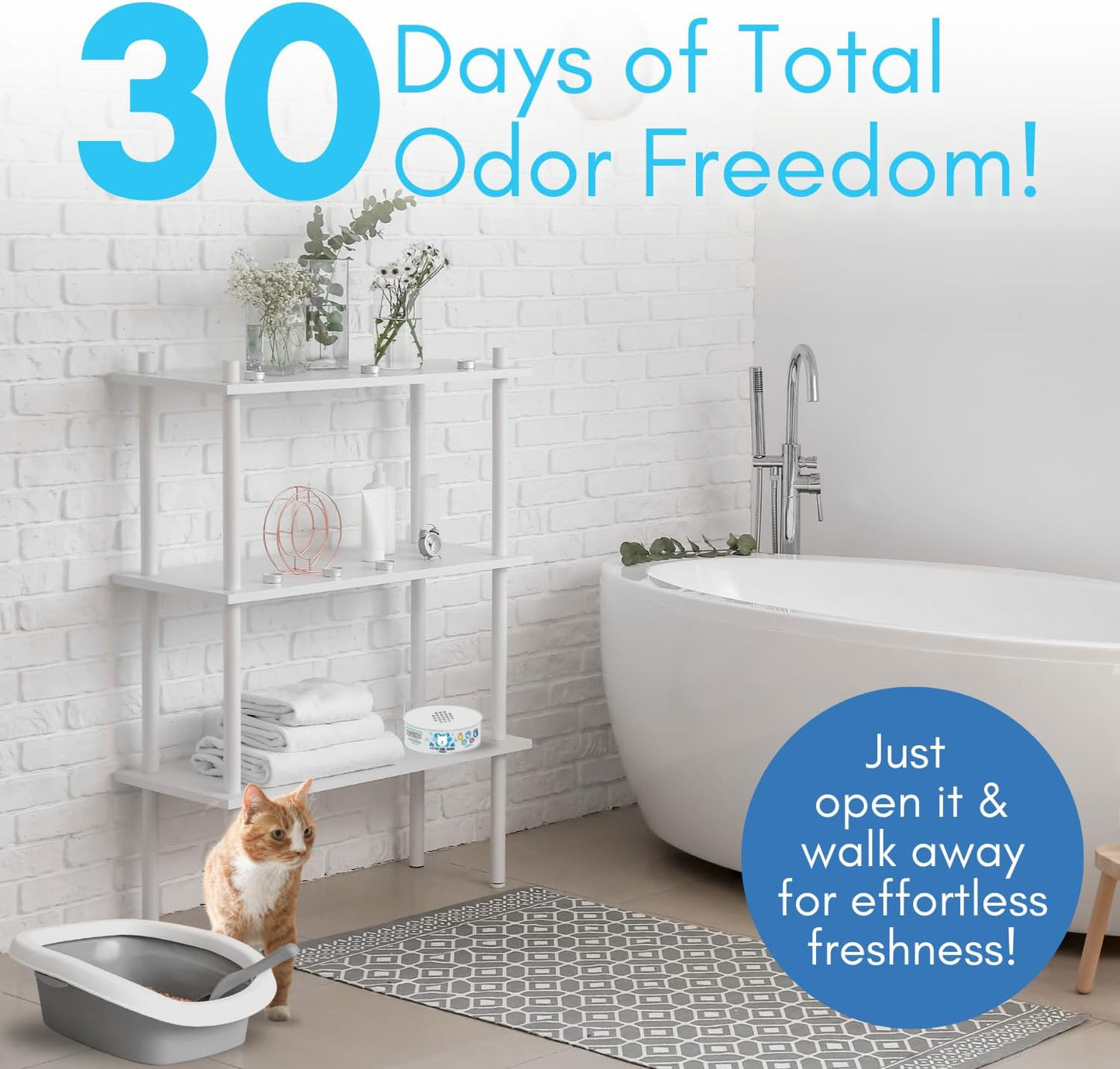 Cat Litter Deodorizer Jar (Fresh Scent, 16 Oz, Pack of 1) - Cat Litter Odor Absorber Gel In A Jar - Litter Box Pet Air Freshener - Litter Odor Eliminator to Freshen Air