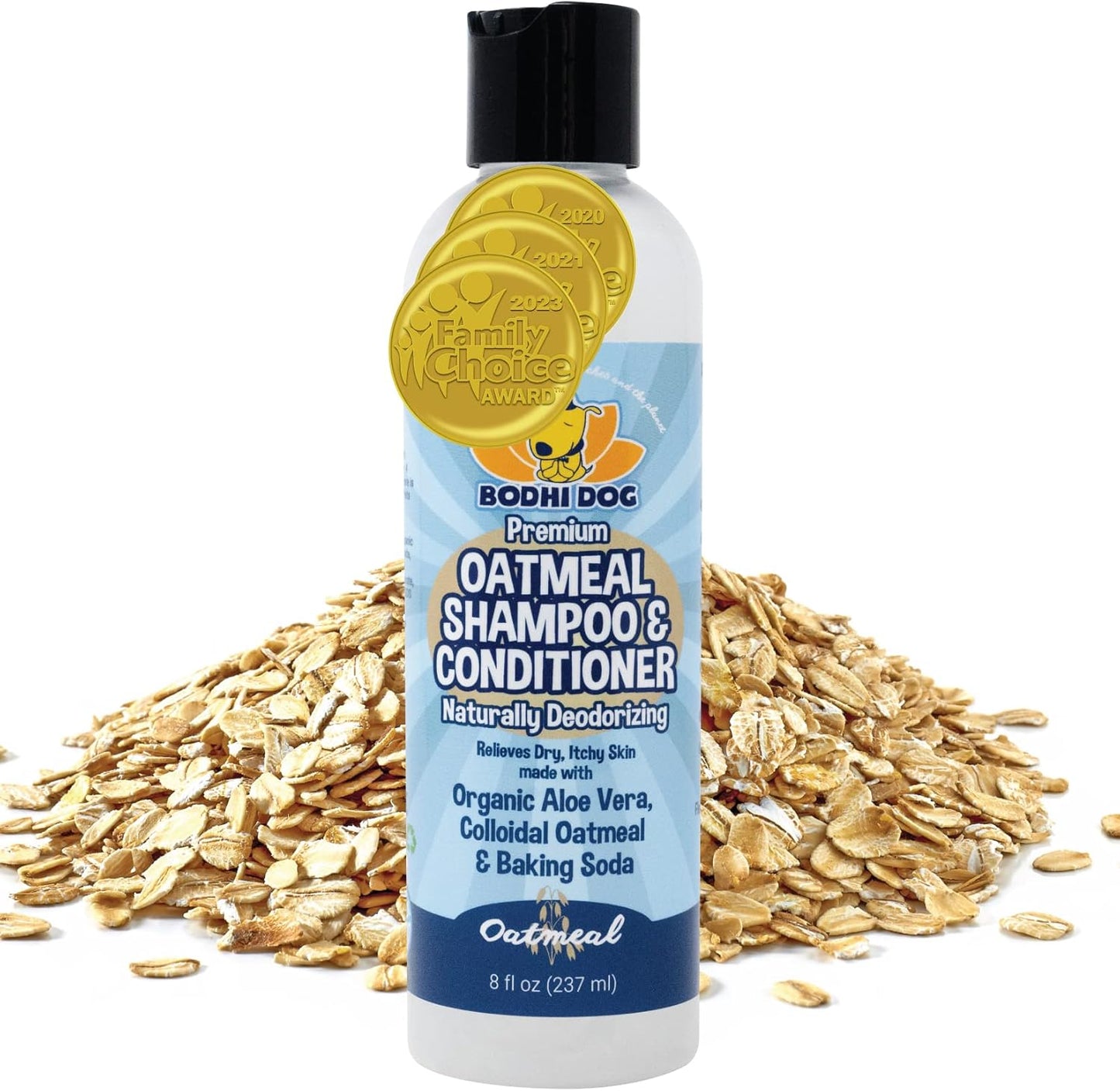 Bodhi Dog Shampoo Brush & Oatmeal Shampoo and Conditioner Bundle - Grooming Essentials for Pets, Short Hair Scrubber, Soothes and Moisturizes Dry, Itchy Skin - Hydrates & Nourishes