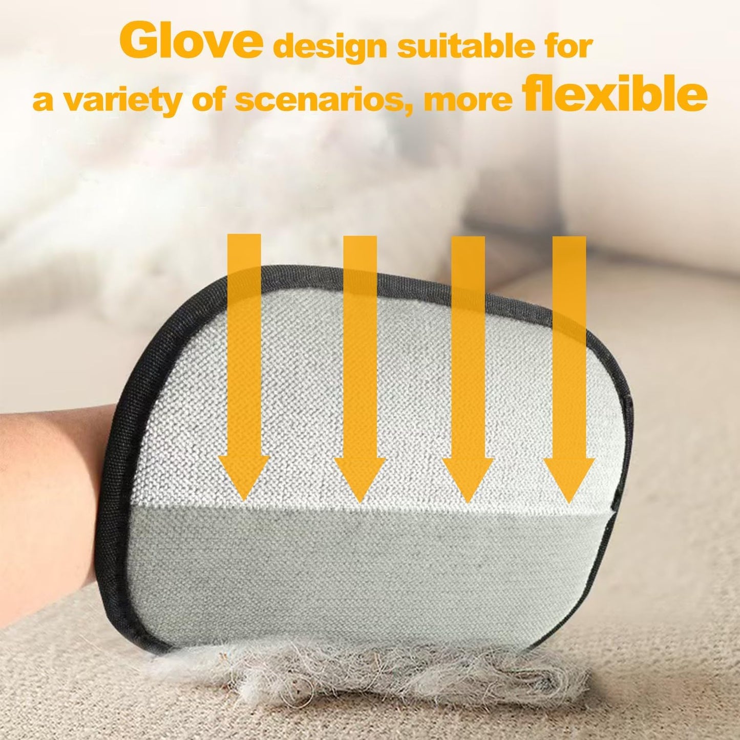 2 Pack Pet Hair Removal Gloves for Cats & Dogs,2025 Electrostatic Pet Hair Removal Gloves for Bedding,Reusable & Washable Efficient Grooming Gloves for Clothing,Furniture,Carpet,Car Seat,Pet Grooming