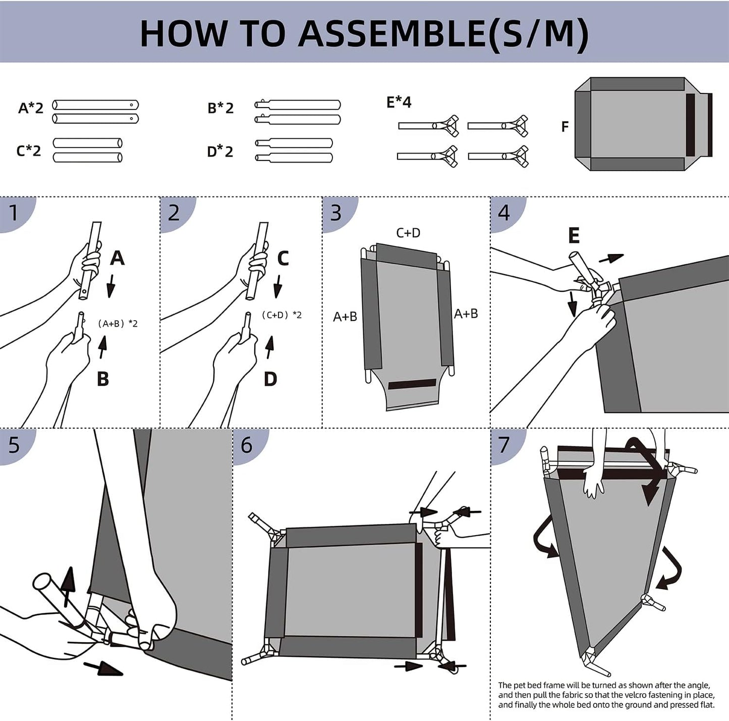 pettycare Elevated Outdoor Dog Bed - Dog Cots for Small Pet, Heavy Duty Raised Cot Waterproof, Cooling Pets Bed with Washable Durable Teslin Mesh and Non Slip Feet, 28 Inches, Grey