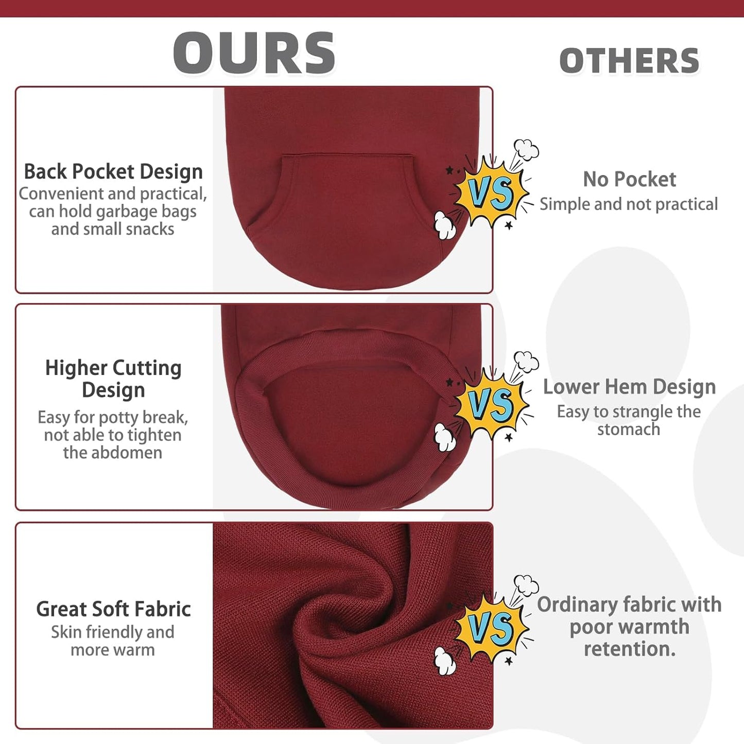 KOOLTAIL Basic Dog Hoodie - Soft and Warm Dog Hoodie Sweater with Leash Hole and Pocket, Dog Winter Coat, Cold Weather Clothes Sweatshirt for Small Medium Large Dogs Puppy Cat Boys Girls XL/XXL