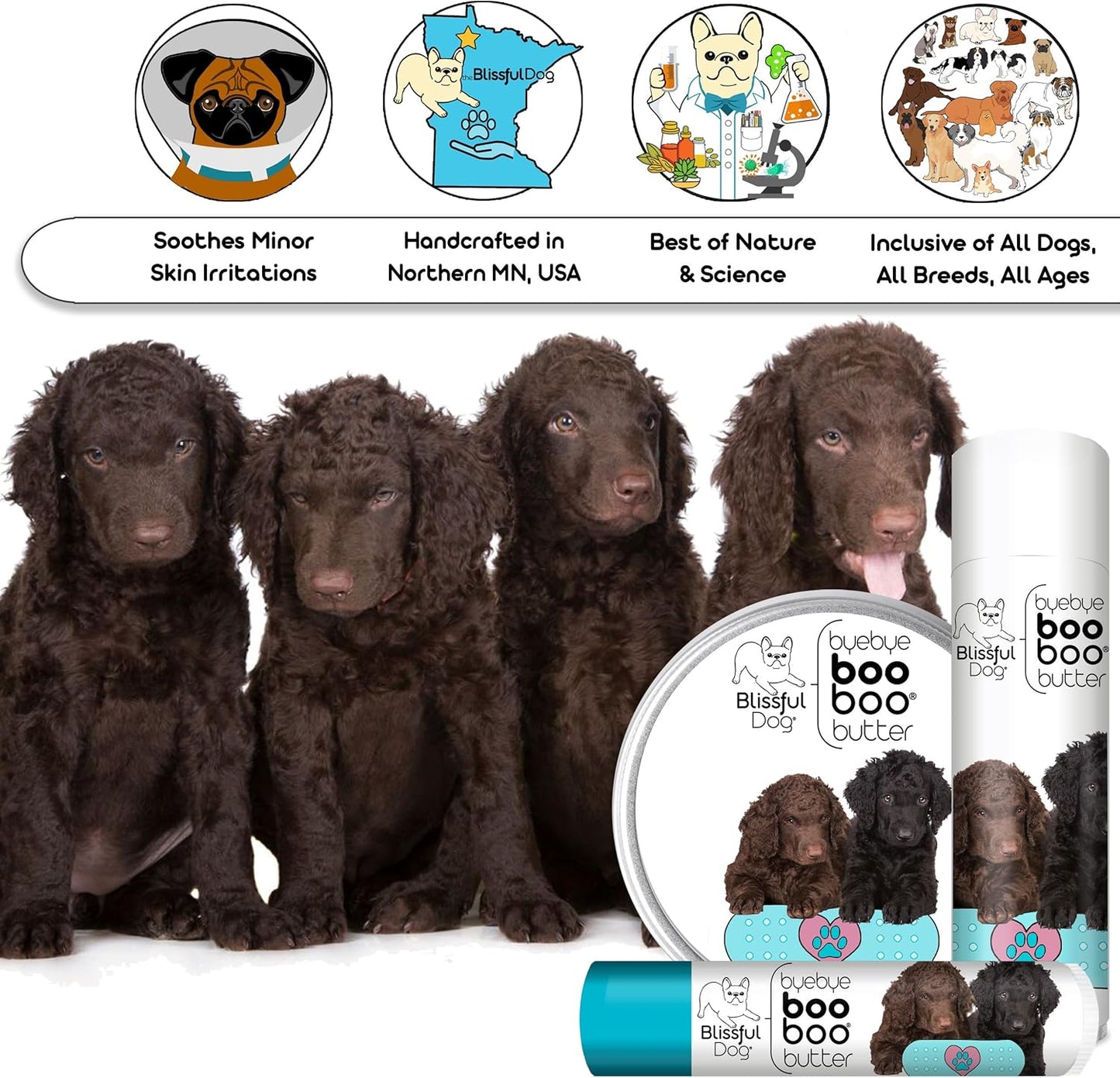 The Blissful Dog Curly-Coat Retriever Boo Boo Butter, 0.15-Ounce