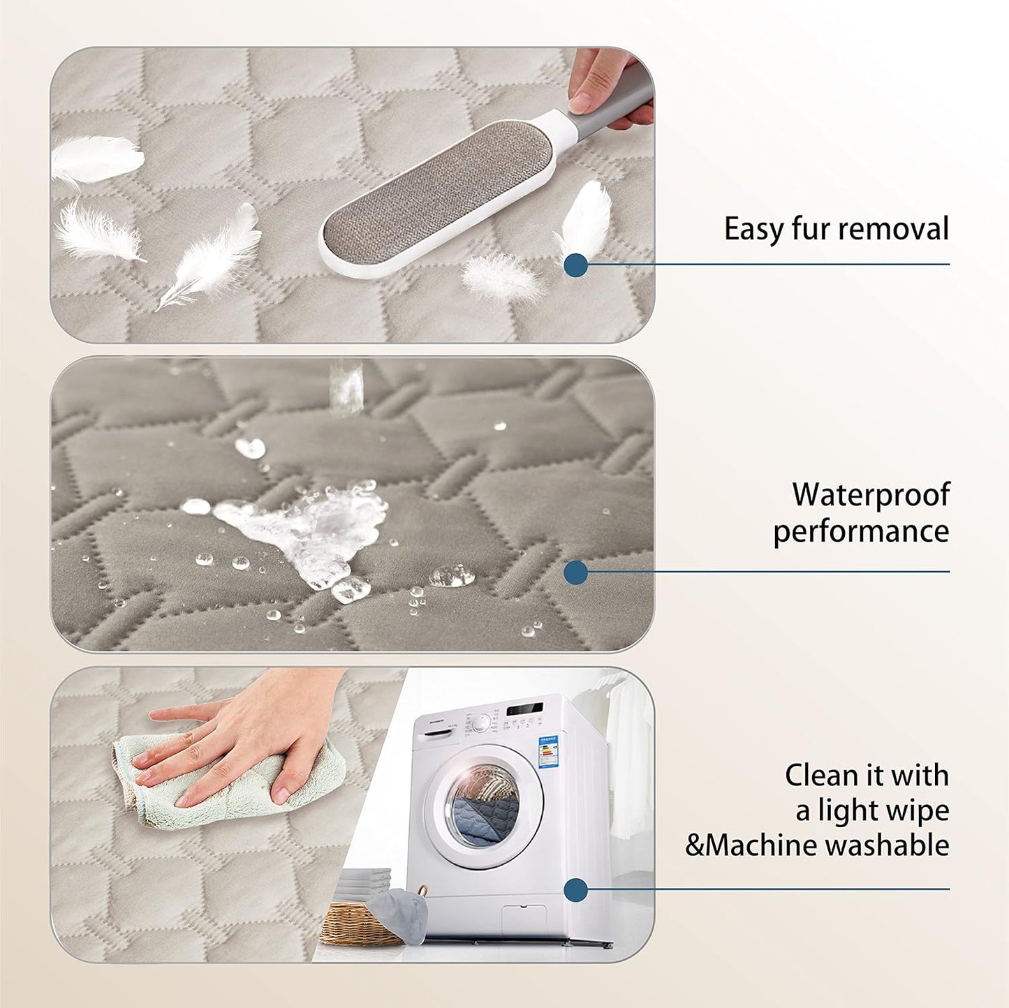 gogobunny 100% Double Sided Waterproof Dog Blanket Soft Pet Bed Cover Reversible Protect Furniture Couch Sofa Car for Puppy Large Dog Cat (Dark Stone/Light Stone, 40x50 Inch (Pack of 1))