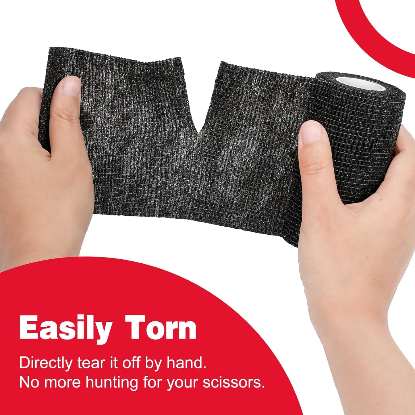 AZEN 9 Pack Self Adhesive Bandage Wrap, 4" X 5 Yards Elastic Cohesive Bandage Wrap, Color Athletic Tape, Tattoo Grip Tape Wrap, Vet Wrap, Ankle Tape