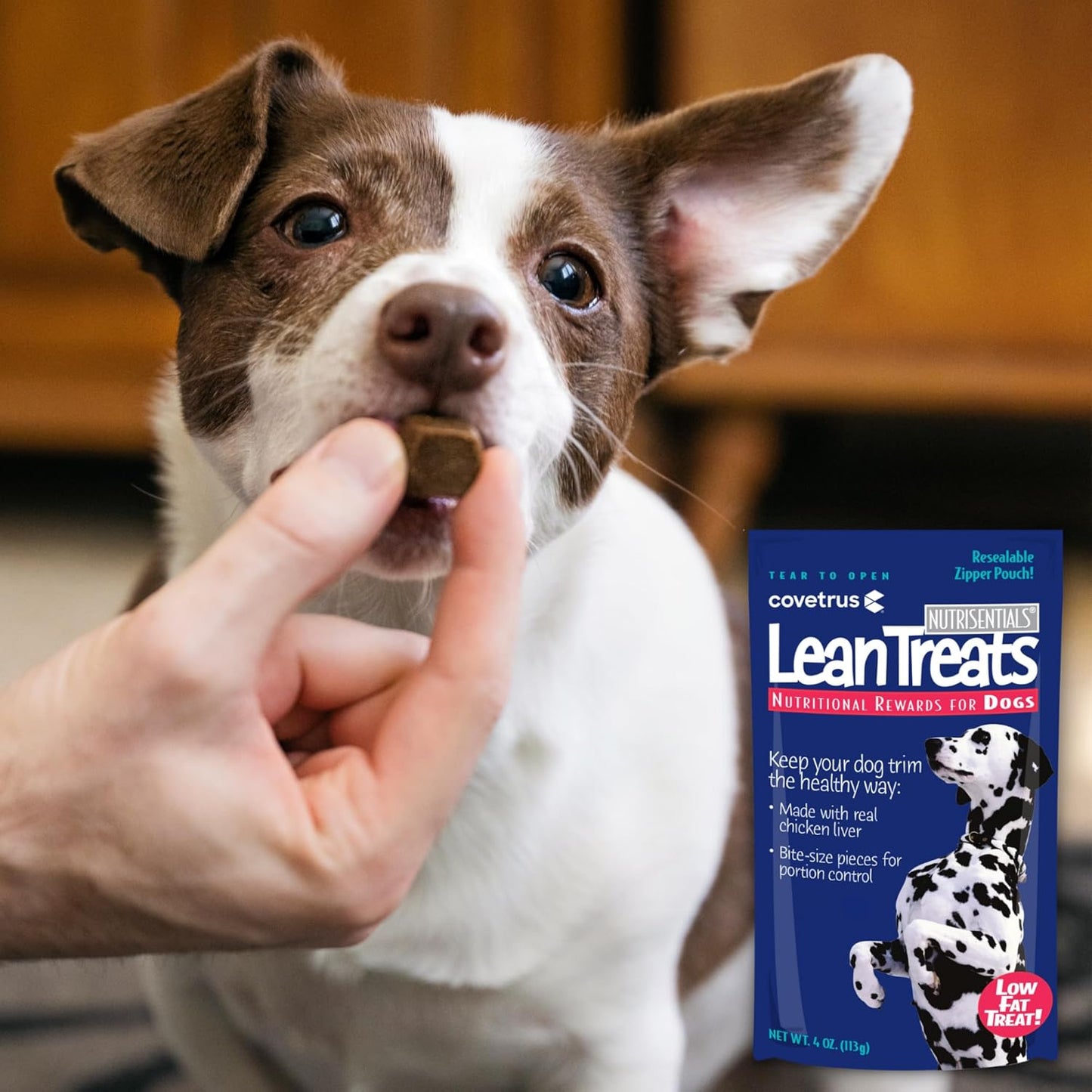 Covetrus Nutrisential Lean Treats for Dogs - Small, Medium & Large Dogs (K9) - Nutritional Low Fat, Bite-Size - Soft Chicken Flavor - 20 Pack - 4oz