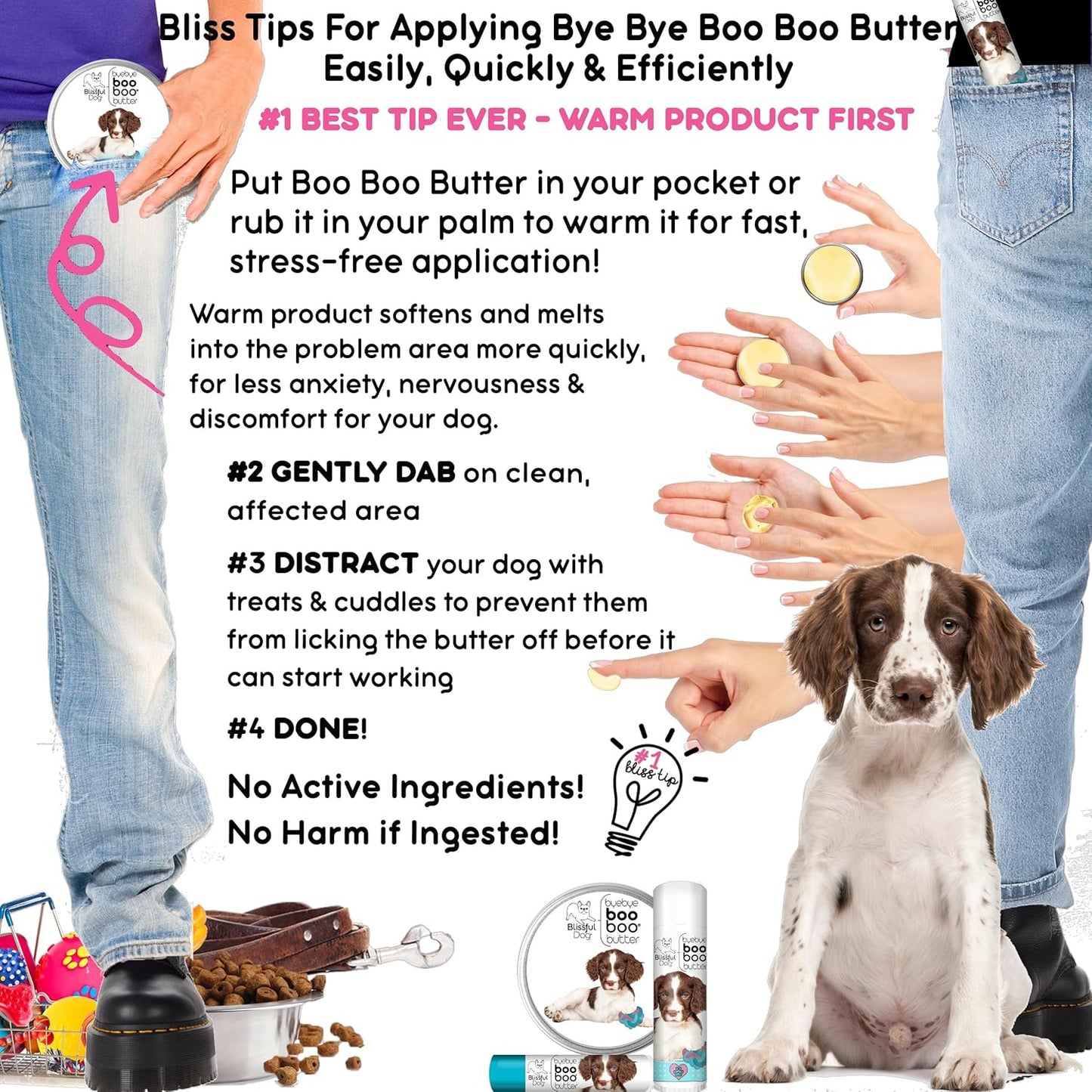 The Blissful Dog Springer Boo Boo Butter, 16 oz.