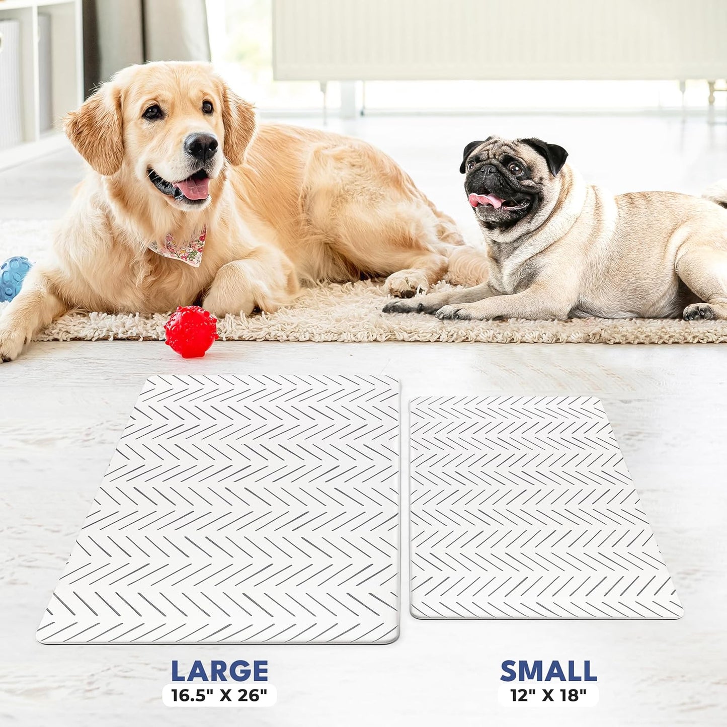 NALALAS Large Dog Mat for Food and Water, Cat Feeding Mat | Large Waterproof Dog Bowl Mat | Non-Slip Pet Food Mat for Floors | Pet Mats for Food and Water | Easy to Clean