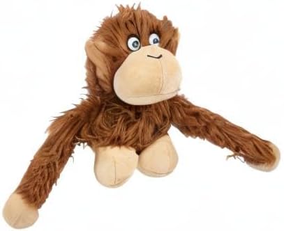 Best Pet Supplies Interactive Squeaky Dog Chew Toy, Ideal Dog Toys for Chewers, Small, Medium & Large Dogs, and Fetch Lovers - O-Hug-Atan (Brown), Large