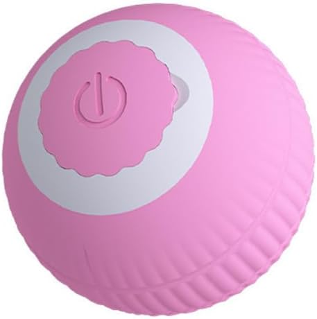 Smart LED Cat Toy - Electric Self-Rolling Interactive Teaser Ball, Small Pet Exercise & Activity (Pink)