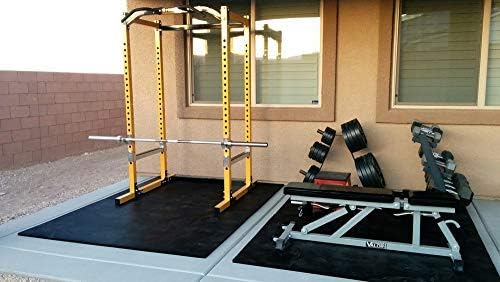 American Floor Mats - Heavy Duty Horse Mats - Slip Resistant, Black, 10' x 10' Set (25 Tiles Total, 0.375" Thick)