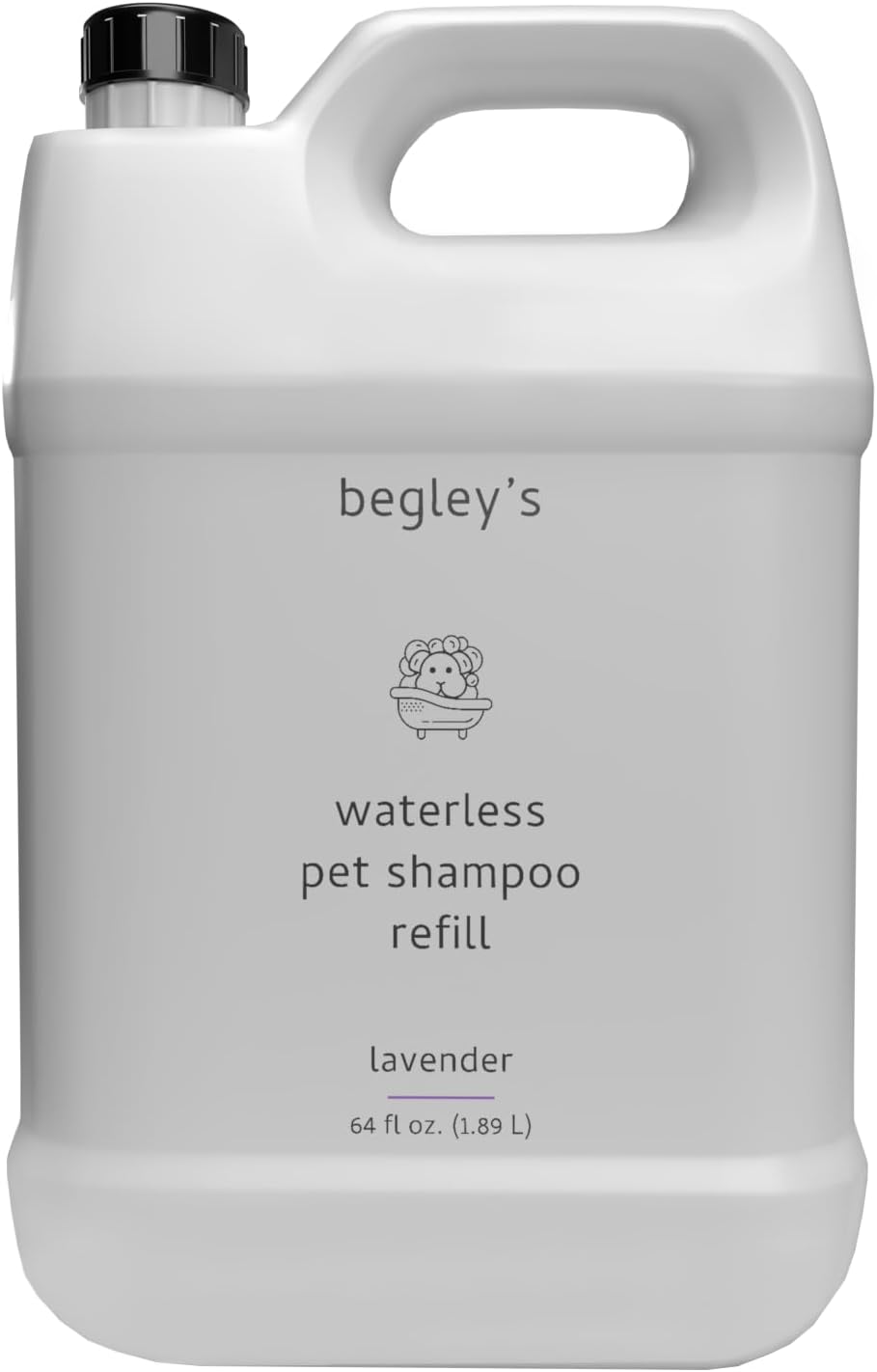 Begley's No Rinse Waterless Pet Shampoo, Bathless Cleaning, Deodorizing, and Odor Removal for a Shiny, Fresh Smelling Coat - Effective for Dogs, Puppies, and Cats - Refill, Fresh Lavender