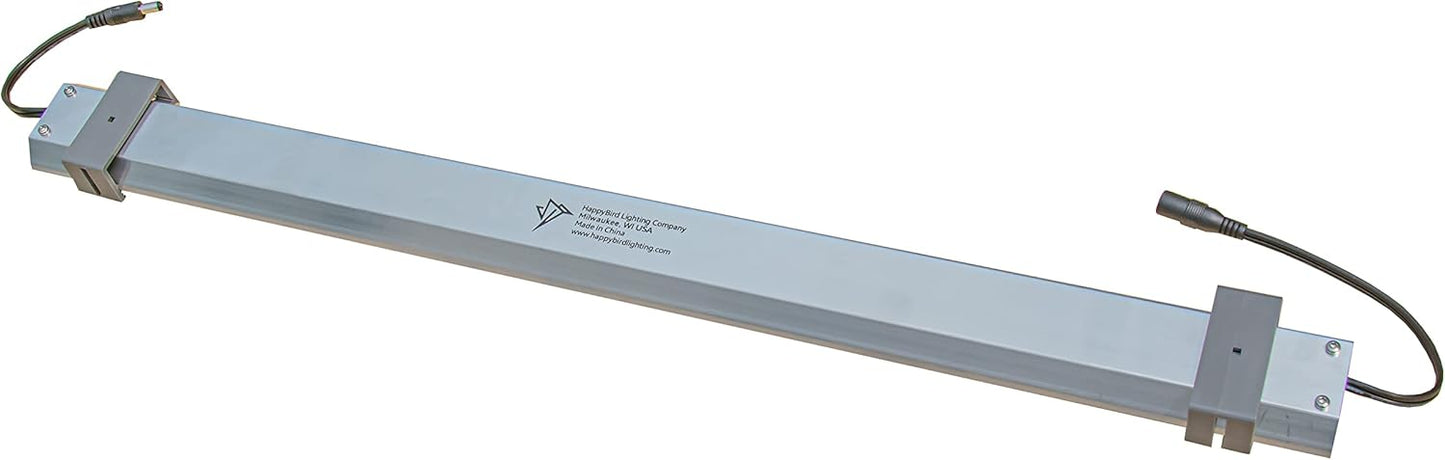 HappyBird Lightning (A Divison of M&M Cage) 24" LED linkable Light bar Without Power Source for Multiple Bird Breeder Cages, Full Spectrum LED. Will NOT Run ON ITS OWN (Single)