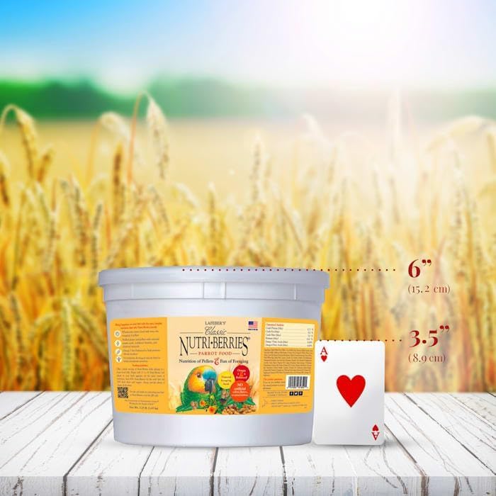 LAFEBER'S Classic Nutri-Berries Pet Bird Food, Made with Non-GMO and Human-Grade Ingredients, for Parrots, 3.25 lb