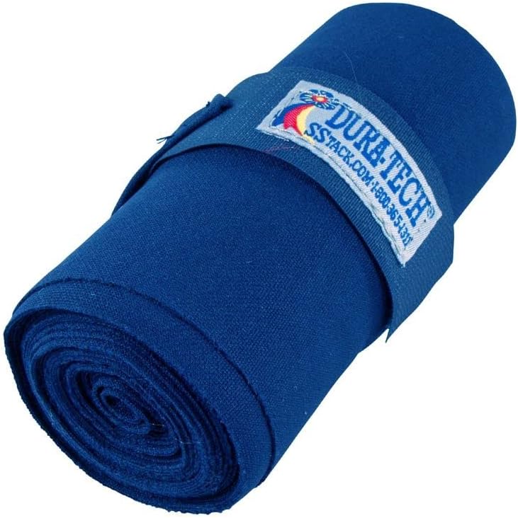 Dura-Tech Standing Wraps for Horses | Color Royal | Optimal Comfort & Support | Ideal for Post-Exercise & Trailering | Right Tension Application | Secure Closure