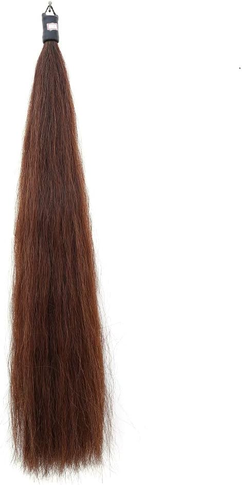Horse Tail Extensions with Braided Horsehair Loop, Blunt Cut Bottom, 28-30 inches Long and 3/8 lb Weight