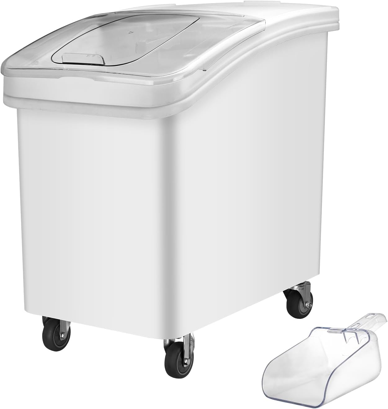 Ingredient Storage Bin,31 Gallon Dispenser Bin with Scoop for Dry Food, Sugar, Baking Supplies,Kitchen Rice Cereal Flour Bin,BPA Free,Pet Food Storage Container,Dog Cat Birds Food (31 Gallon)