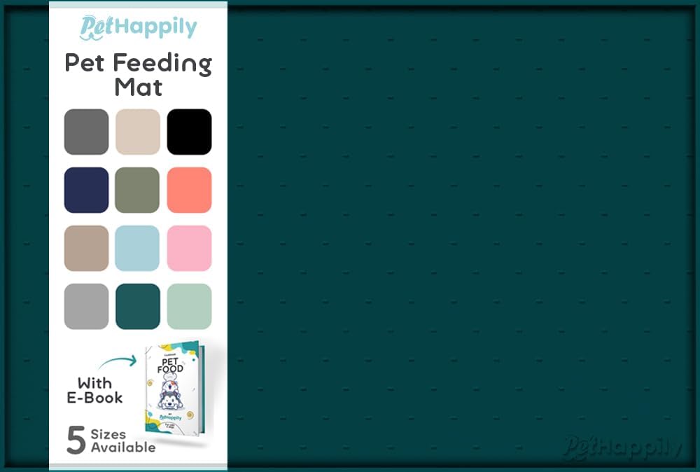 Dog Food Mat - 28x18 Raised Edges Dogs Mat for Food and Water Prevent Spill, Waterproof Cat Food Mats Protect Floors, Easy Clean Dog Bowl Mats for Food and Water, Silicone Pet Feeding Placemats