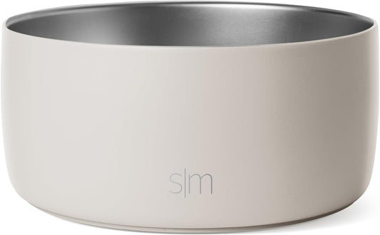 Simple Modern Stainless Steel Pet Water Bowl for Dogs & Cats | Reusable Insulated Stainless Steel Food Bowls for Dog Cat | No Tip No Slip BPA Free | Bentley Collection | Medium (32oz) | Almond Birch
