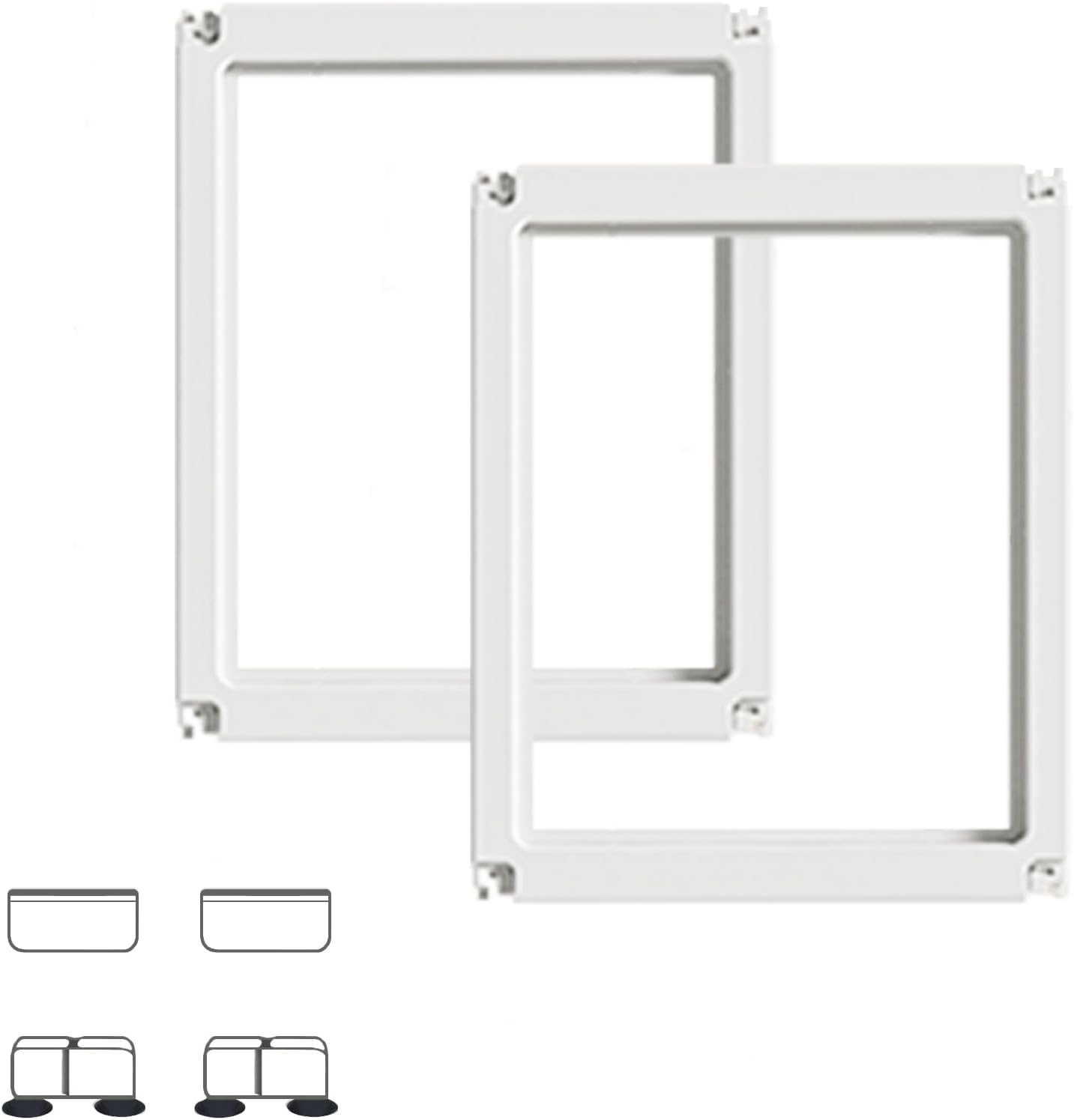 Acrylic Dog Playpen Suitable for Expanding Clear Dog Playpen Includes 2 I-Type Connectors and 2 Suction Cup Bases（30", 2PCS）