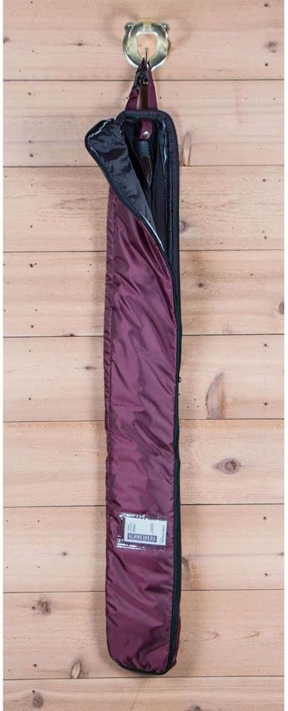 Dura-Tech Deluxe Fake Horse Tail Bag | Protects Fake Horse Tail | Full-Length Zipper | Tangle-Free Lycra Sleeve | Secure Tail Fastener | Handy ID Pocket | Color Burgundy