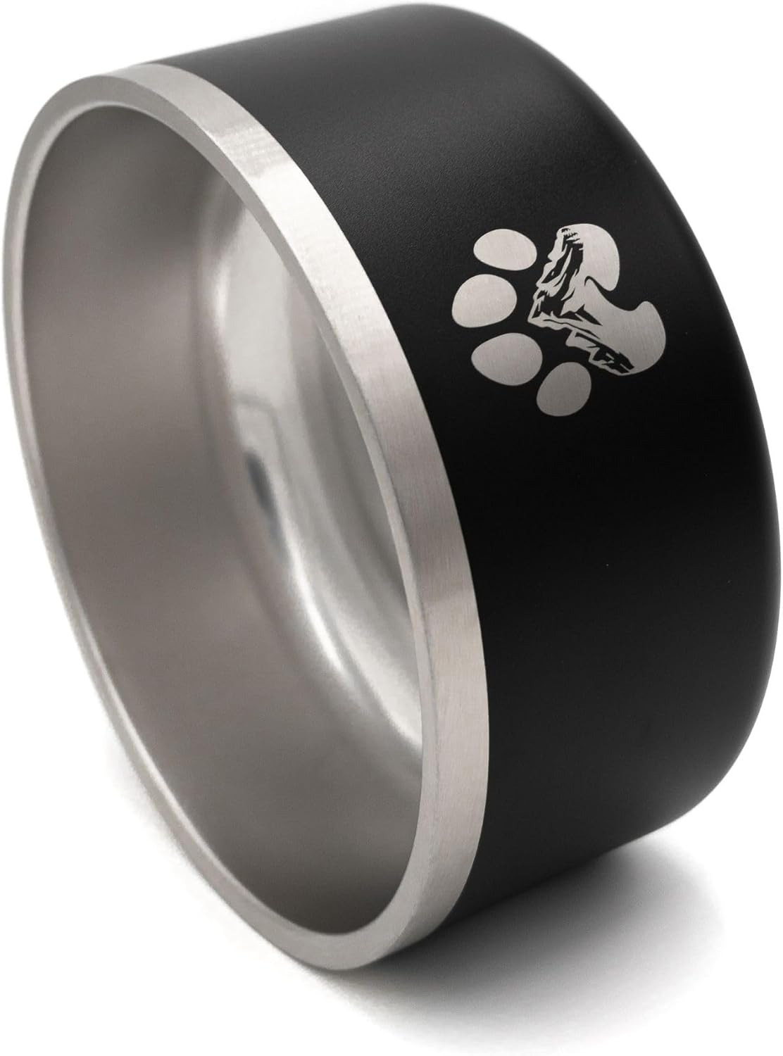 Stainless Steel Dog Bowl for Small-Large Dogs | Double Wall Insulated, Non-Slip Base Heavy Duty Water and Food Bowls for Dogs & Cats | Pet Safe BPA Free & Dishwasher Safe | 64 Oz - Black