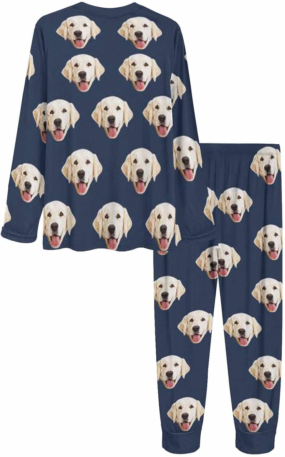 MyPupSocks Custom Face Pajamas Sets for Women, Personalized Photo Sleepwear XS-XXL