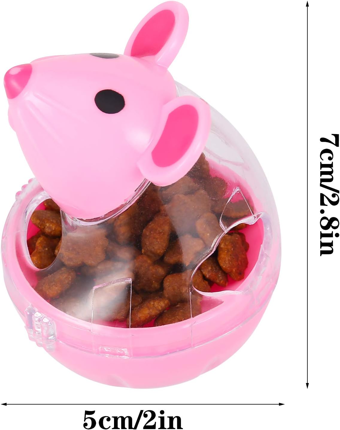 2Pcs Cat Treat Dispenser Toy, Mouse Shape Cat Interactive Toy and Food Dispenser for Pet Increases IQ Interactive & Food Dispensing