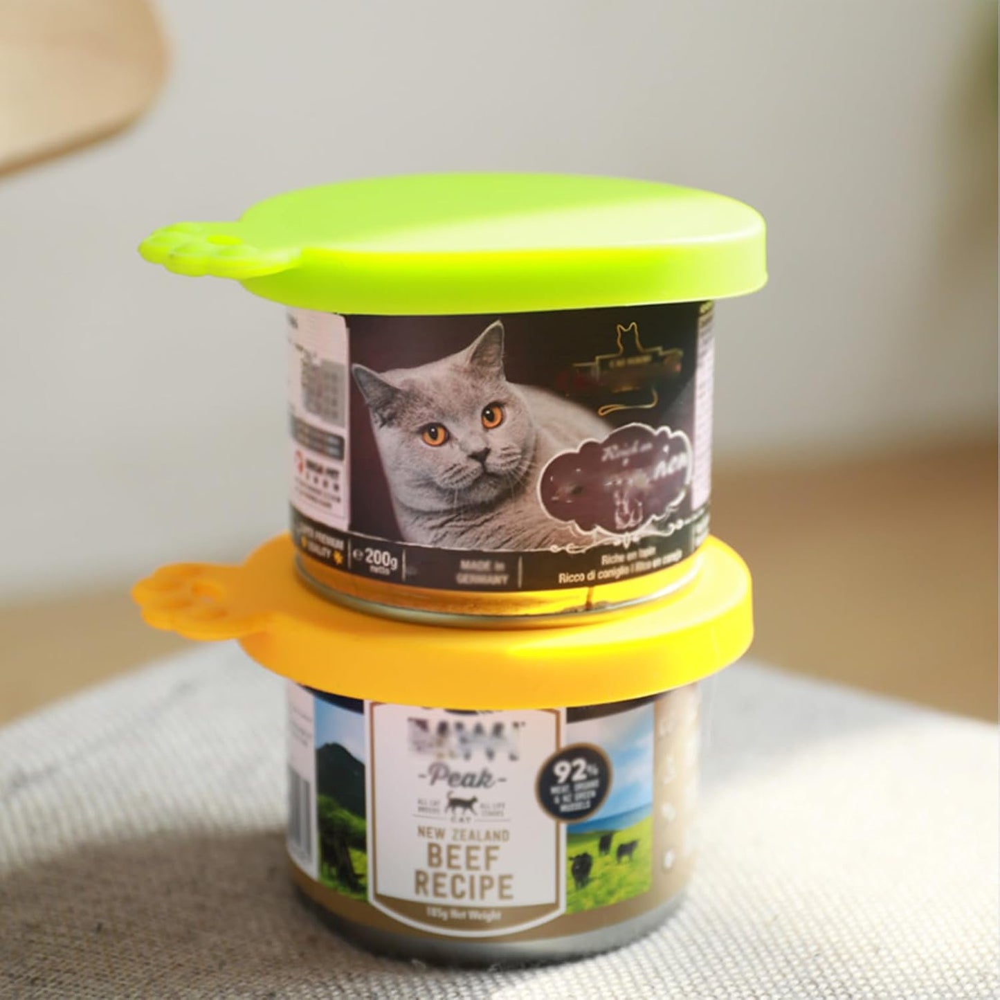 Food Can Covers/4 Pack/Universal BPA Free Silicone Dog Cat Food Can Lids for Dog and Cat Food/Fits All Standard Size Dog and Cat Can Tops for Pet Food Storage(Mix Color2)