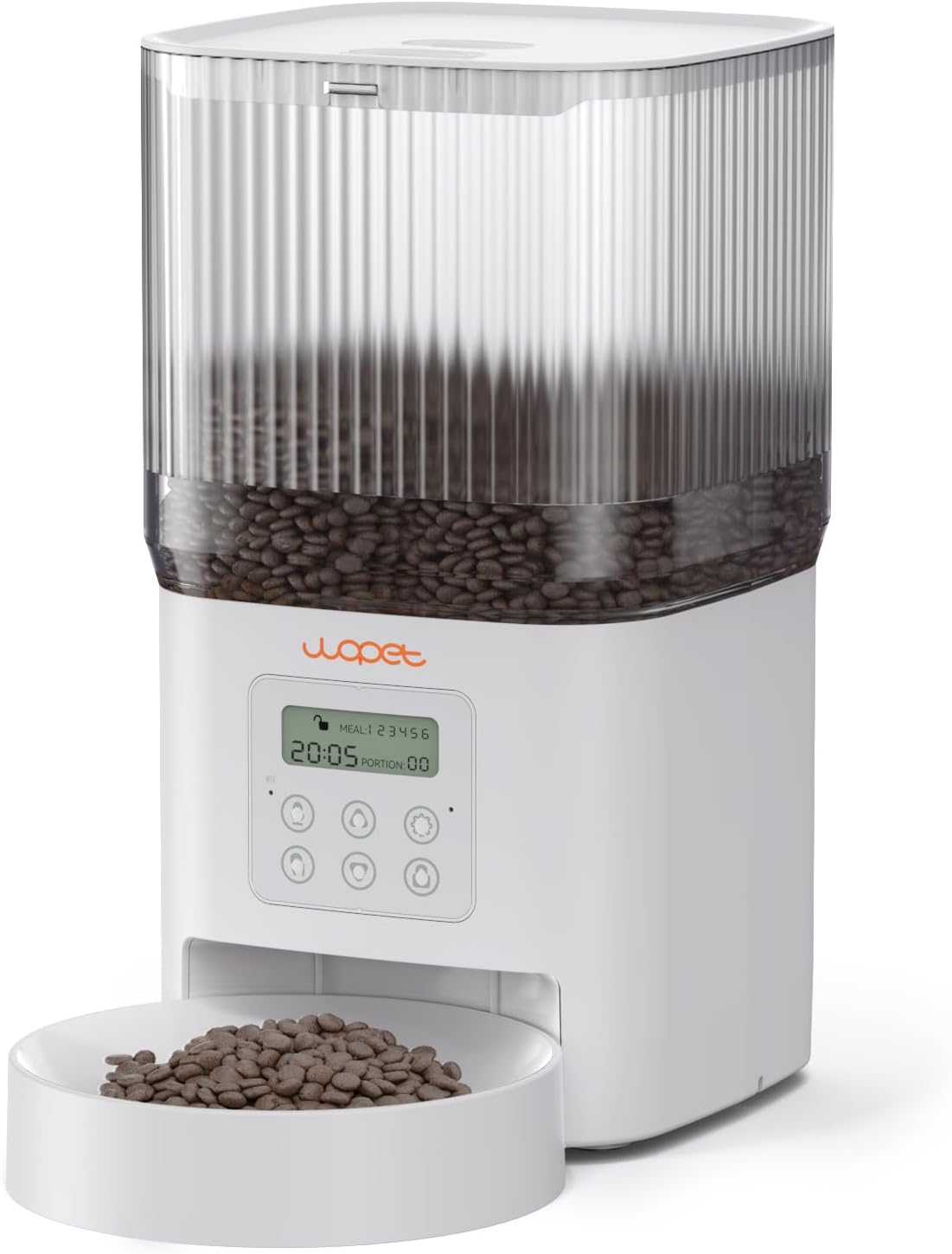 WOPET Automatic Cat Feeder, WiFi Automatic Dog Feeder with APP Control for Slow Feeding, Cat Food Dispenser with 10S Voice Record, Up to 10 Meals Per Day for Cats and Dogs