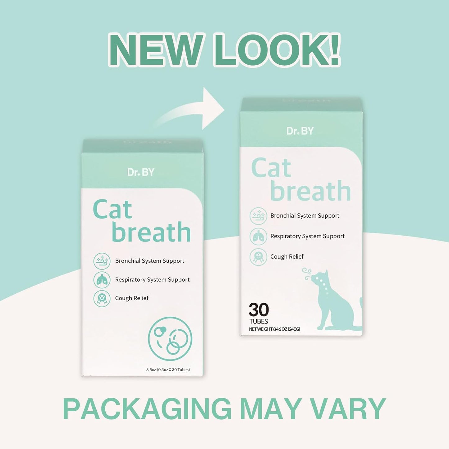 Dr.by Cat Breath Bronchial Supplements Cat Sneezing Treatment Asthma Cold Cough Nose Relief Respiratory&Immune Support with TF-343-30 lickable Formula Individually Packaged, Chicken (1 Pack (8.5OZ))