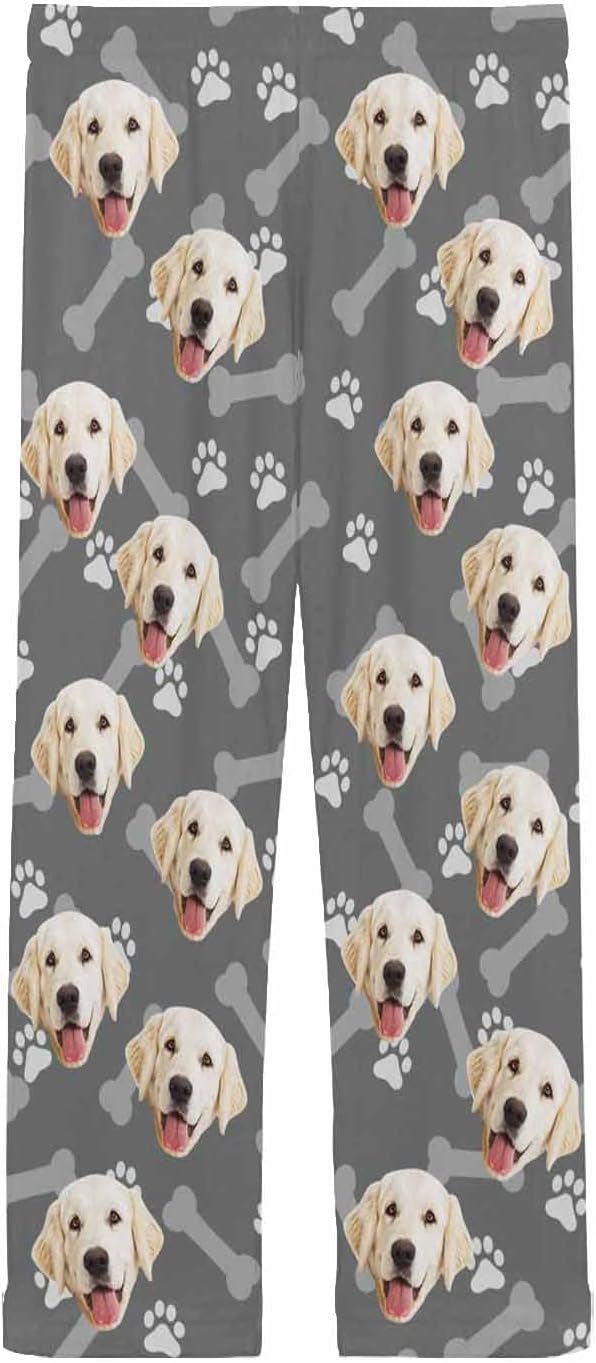 MyPupSocks Customized Face Pajamas Pants Photo Pajama Bottoms for Men S-XXL