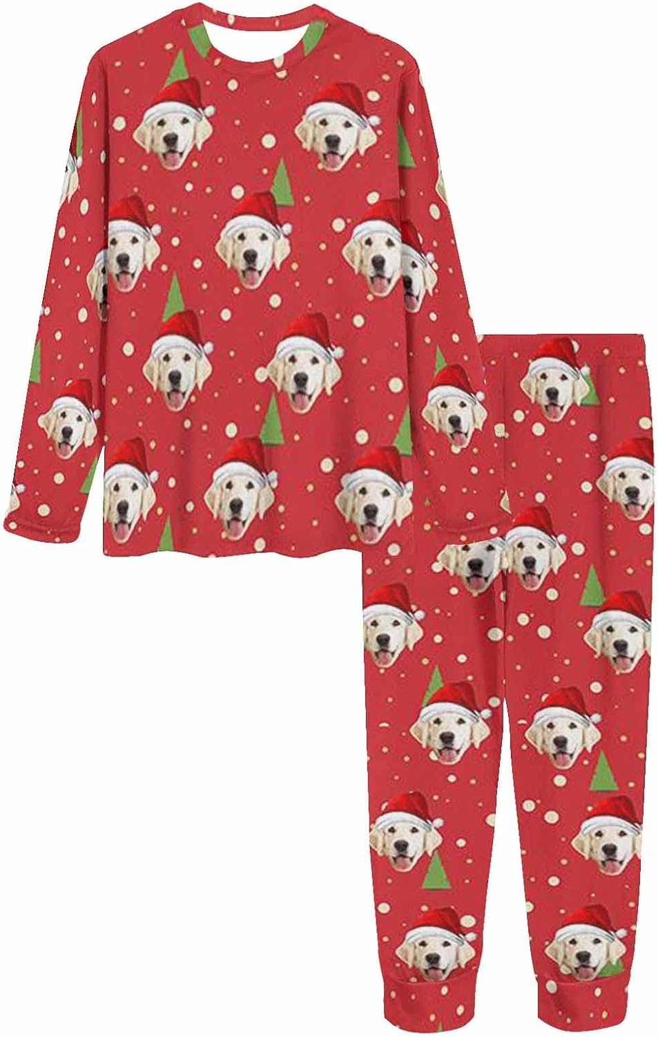 MyPupSocks Custom Face Pajamas Sets for Women, Personalized Photo Sleepwear XS-XXL
