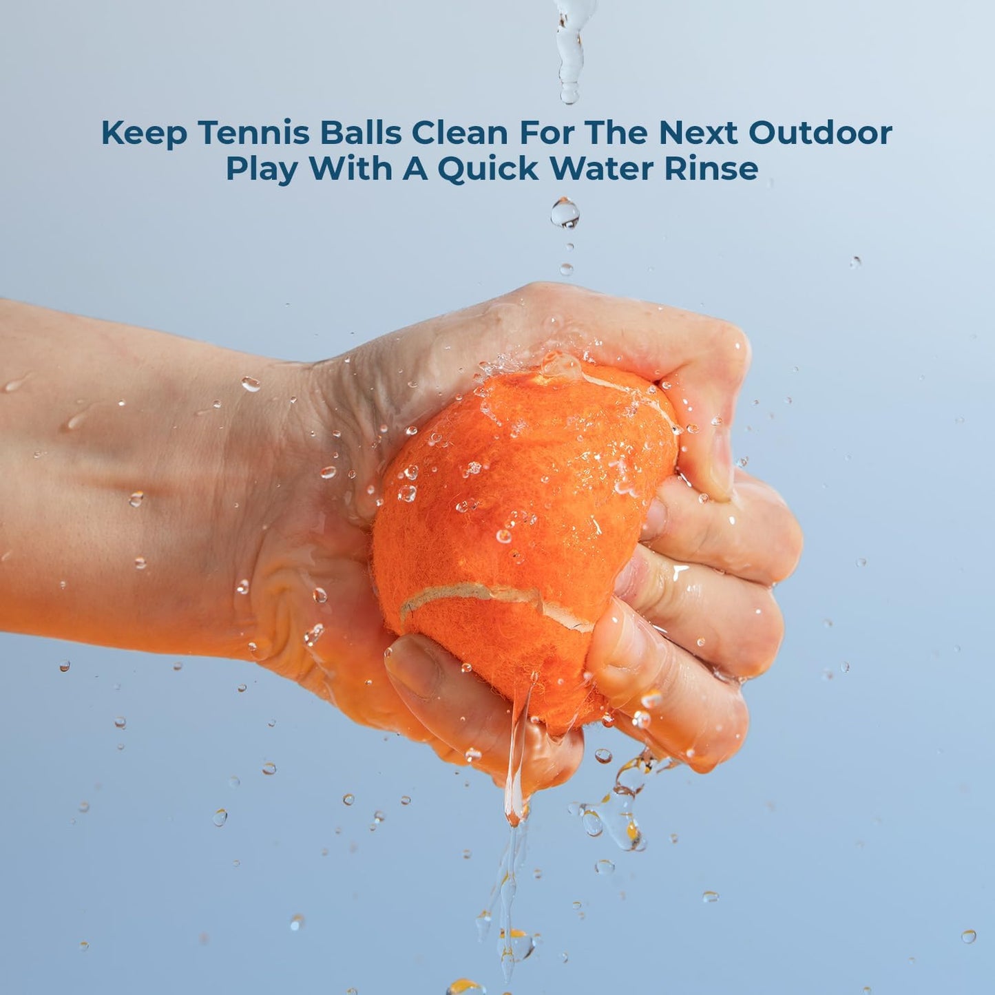 Best Pet Supplies Interactive Squeaky Dog Chew Toy, Ideal Dog Toys for Chewers, Small, Medium & Large Dogs, and Fetch Lovers - Tennis (Assorted Color), Medium (Pack of 8)