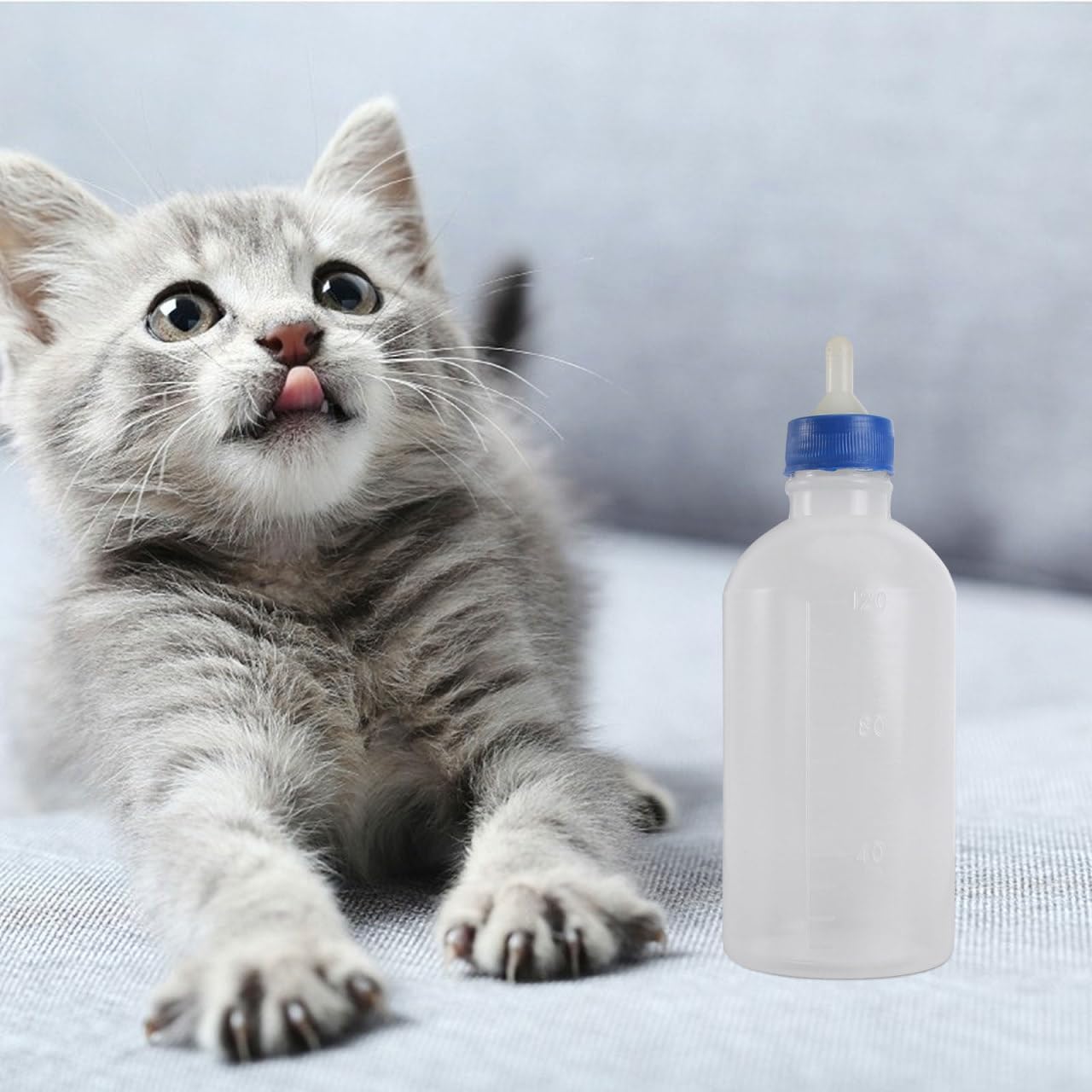 POPETPOP Pet Feeding Bottle,5pcs Dog Cat Nursing Bottle Animal Nurser Bottle Lamb Feeding Bottle Goat Bottles Feeding Milk Bottle Feeding Supplies for Piglet Goat Calf 120ml