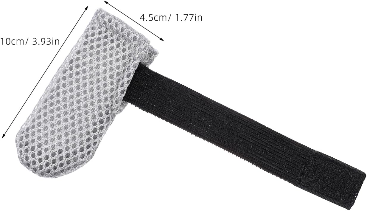 4Pcs Cat Nail Caps, Cats Booties Mittens Paw Covers Caps Shoes for Bathing Shaving Checking Nail Cutting, Pet Grooming Socks AntiScratch Adjustable Pet Claw Protector Foot Sleeves, Grey M