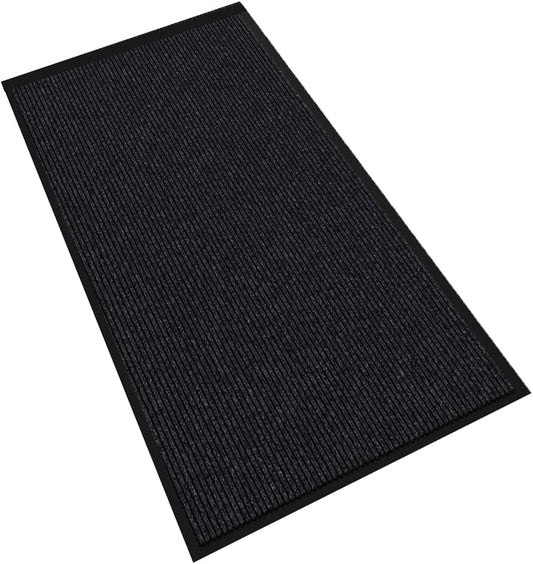 Door Floor Mat Commercial Grade Large Size 3' x 5'Heavy Duty Tough Entry Collection Slip Skid Entrance Mat with Rubber Backing Low Profile and Easy to Clean Indoor Outdoor Rug