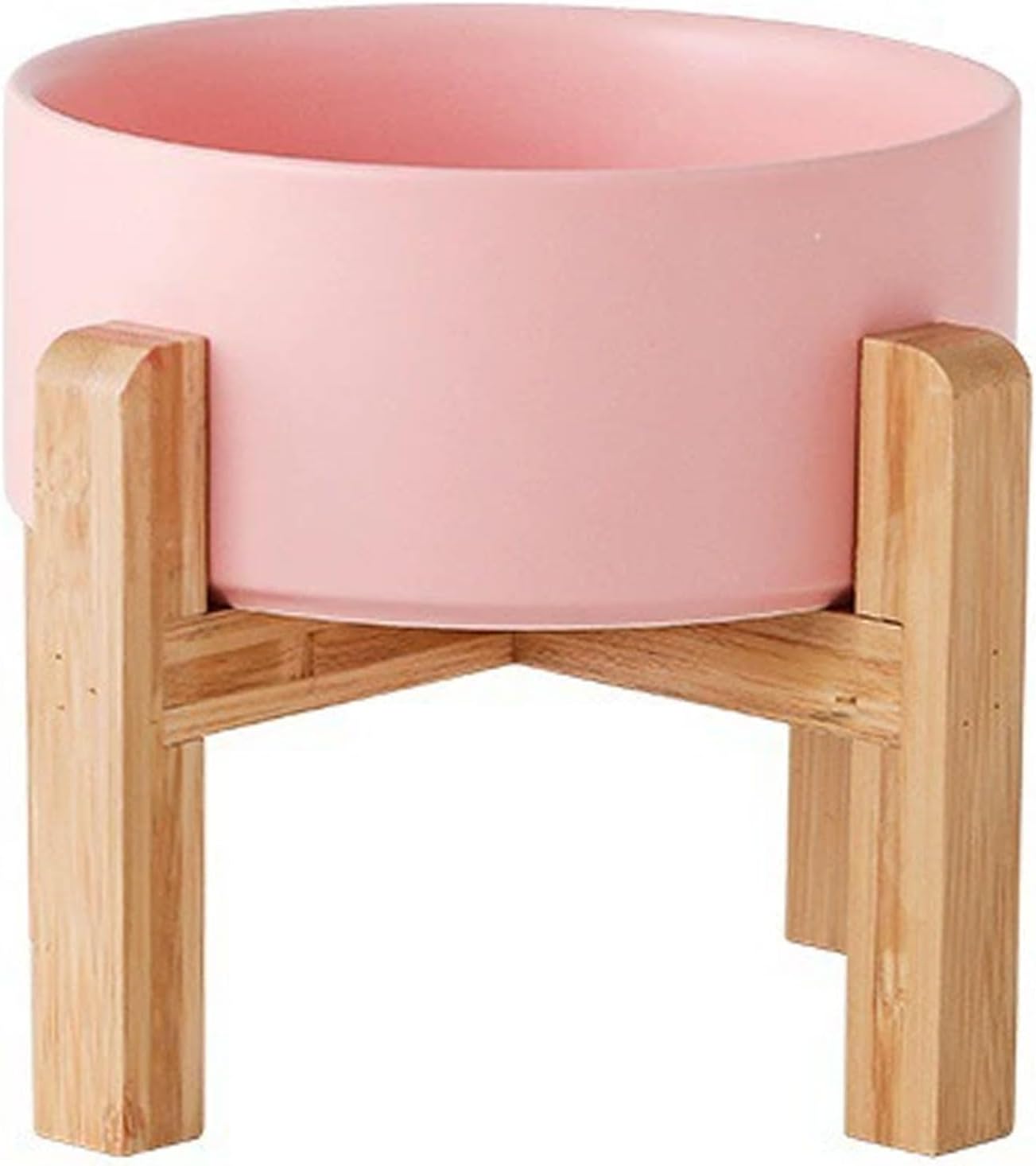 Petygooing 28 OZ Pink Elevated/Raised Ceramic Dog Bowl for Small and Medium Breeds, Dog Food Water Dish with Stand,Pet Feeding Bowl with Anti Slip Rubber for Cats Small and Medium Dogs (3.6 Cups)