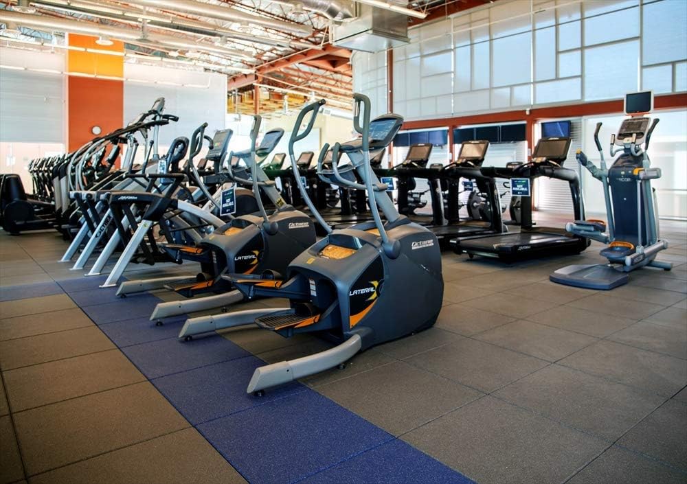 American Floor Mats - Extreme Rubber Gym Tiles - 1 Inch Thick Colorful Rubber Gym Tiles - Superior Shock and Sound Absorbing Tiles - 10% Gold 10 Tile Pack (Covers 40 Sq Ft)