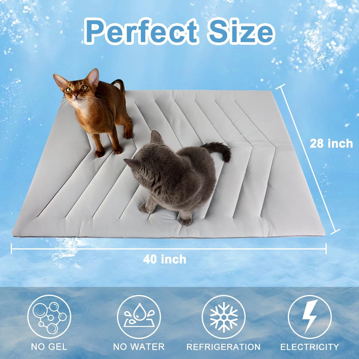 Dog Cooling Mat for Large Dogs 40 x 28''Self Coolings Foldable Cooling Pad,Q-MAX>0.5 Washable Ice Cool Fabric-Cool on Contact，Easy Washable Pet Pad for Kennel Sofa Floor Car Seats in Summer