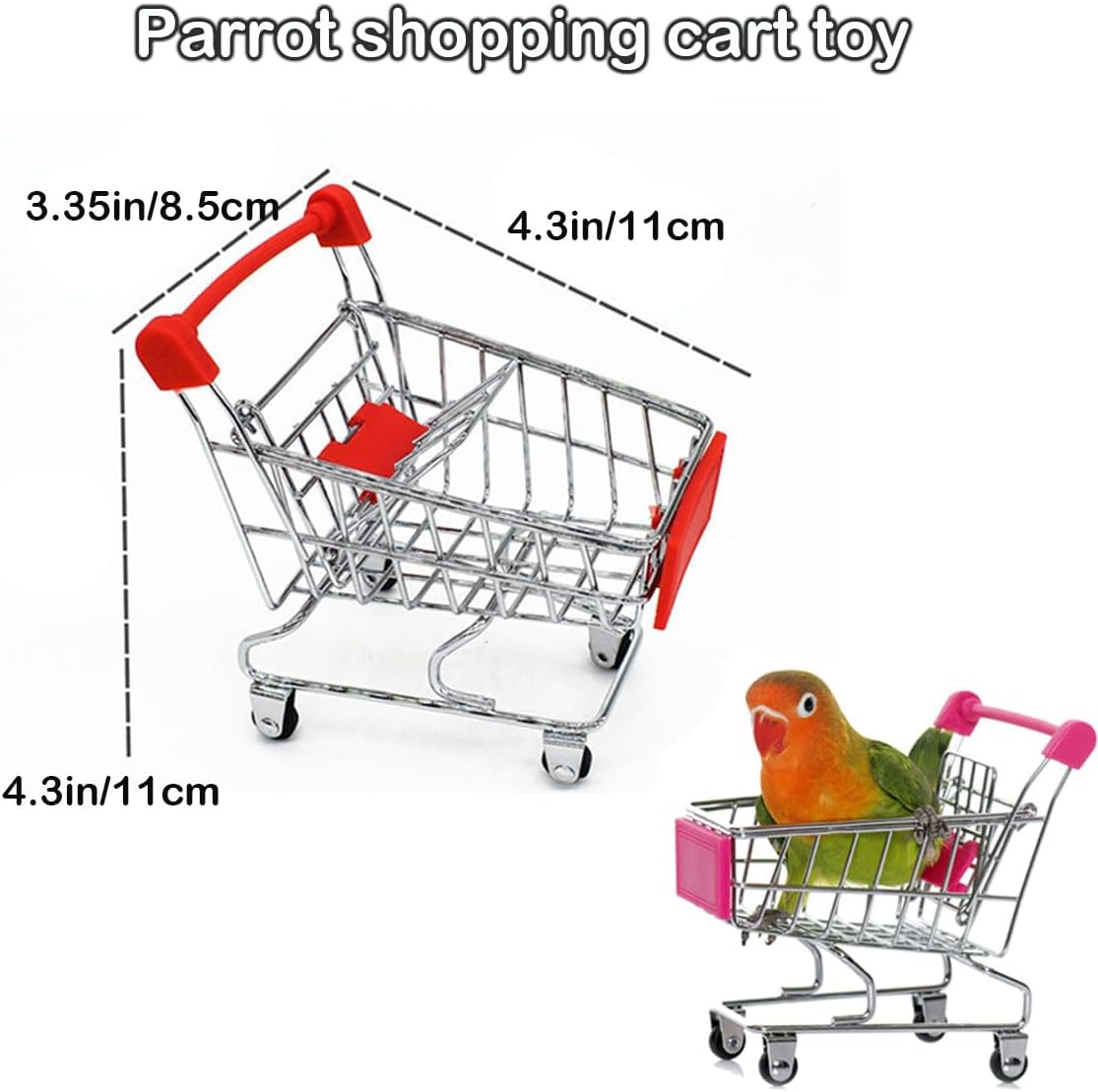 6pcs Interactive Puzzle Toy Set for Small Parrots - Training, Stress Relief, Include Coin Box, Bell Ball, Skateboard & Ferrule Toy for Bird Budgies, Cockatiels, Parakeet etc