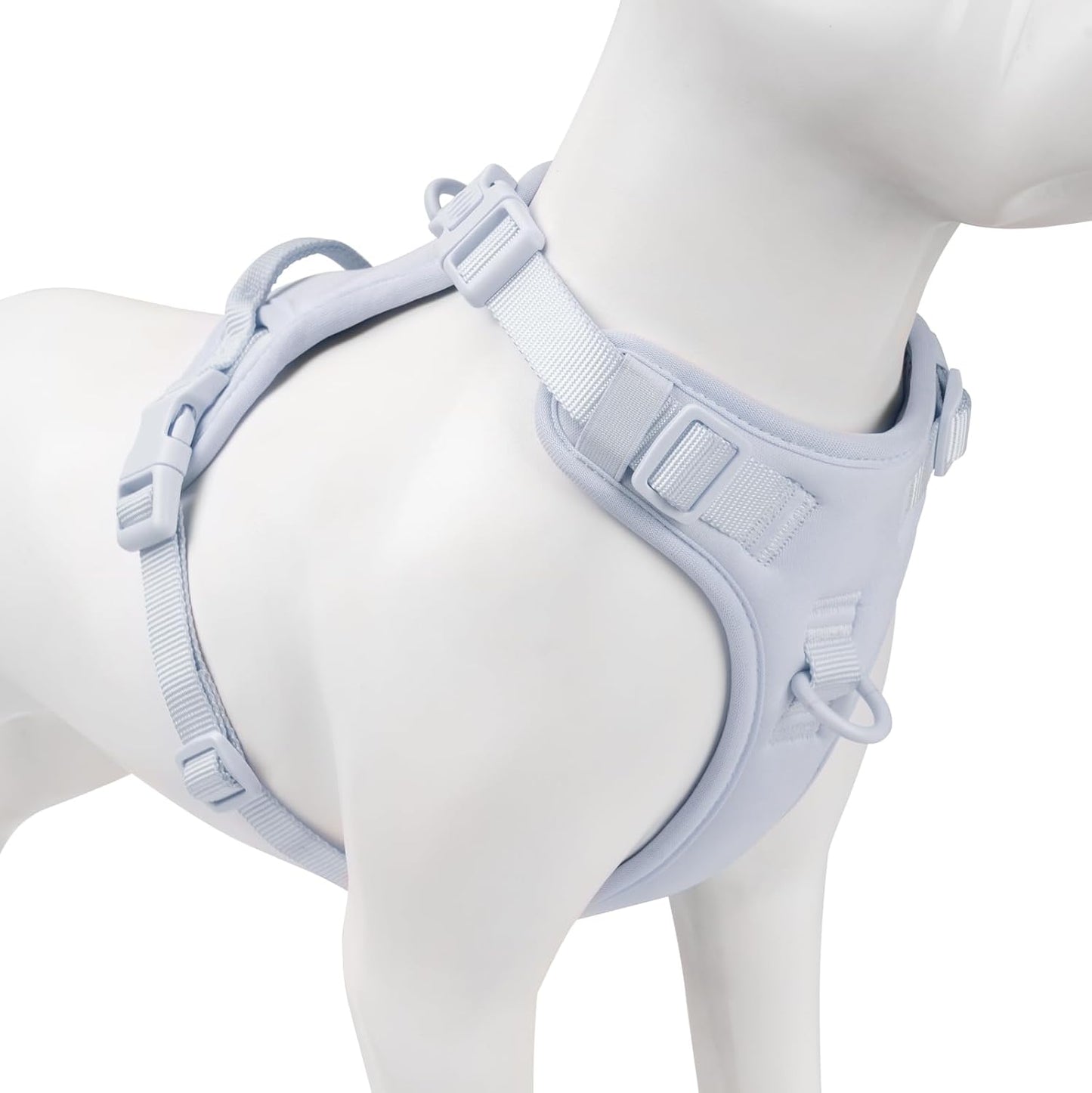 No Pull Dog Harness, Puppy Vest with Front Clip for Small Medium Large Sized Dog(Light Blue,M)