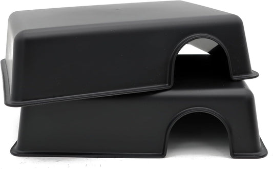 Reptile Hide Box Snake Hide Feel Secure and Safe, Gecko Hide (Black, Large 2 Pcs)