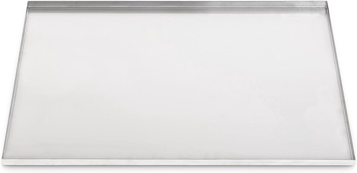 35.1" X 23.8" Metal Replacement Dog Crate Pan Chew Proof Crack Proof Pet Kennel Tray Central Dog Training Crate Pan Pet Supplies, Galvanized, 1" H