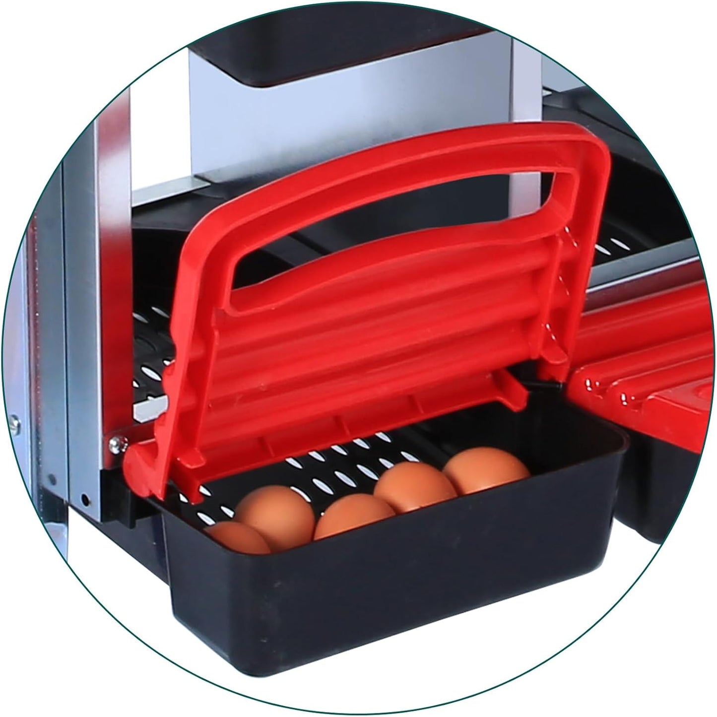 Chicken Nesting Box, 8 Hole 2 Layer Hen Nest Boxes with Legs, Roll Away Eggs Laying Boxes,Cleanable Pull Out Hen Roosting Boxes